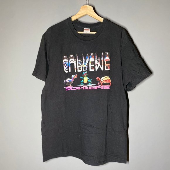 FW17 Supreme Frog Turtle - Black Tee - Picture 1 of 2